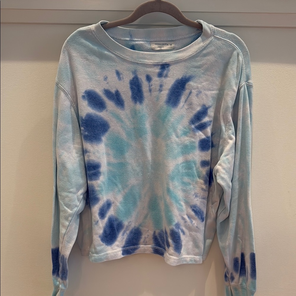 Ocean Drive Blue Tie-Dye Sweatshirt